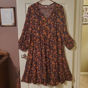 Old Navy floral fall dress
